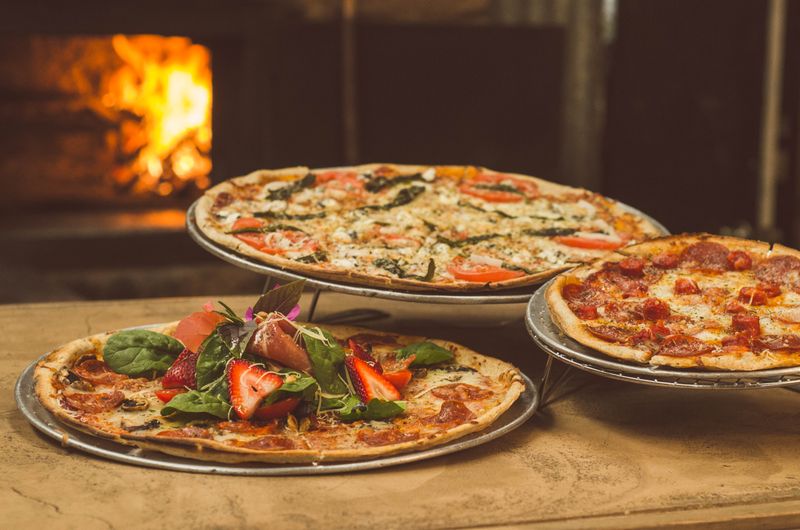 Apache Pizza stone-baked pizza fresh from the oven